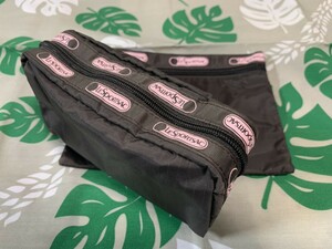 LeSportsac（レスポートサック） 　コスメポーチと1段ファスナーポーチのセット！ 新品未使用！