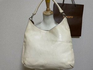 *3500 jpy prompt decision * HIROFU Hirofu one shoulder leather bag 