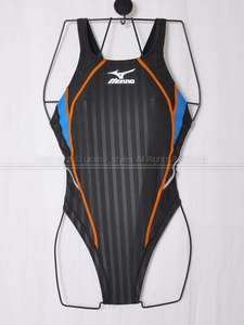 K1860-39■mizuno ミズノ ストリームアクセラ ハイレグTバック加工 競泳水着 ブラック XL