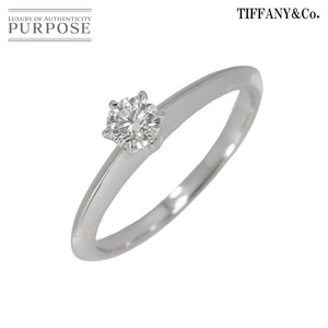 ティファニー TIFFANY&CO. ソリティア ダイヤ 0.25ct I/VVS1/3EX 12号 リング Pt 指輪 Solitaire Diamond Ring【鑑定書】 90205506