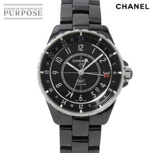 シャネル CHANEL J12 H3102 GMT 38mm メンズ 腕時計 デイト ブラック 文字盤 オートマ 自動巻き ウォッチ 90216849