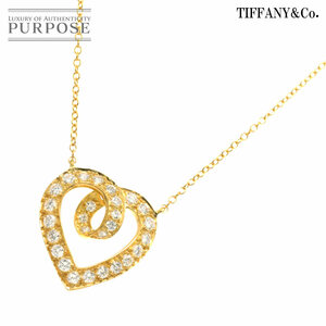 ティファニー TIFFANY&Co. ハート ダイヤ　ネックレス 41cm K18 YG イエローゴールド 750 Heart Diamond Necklace 90208585