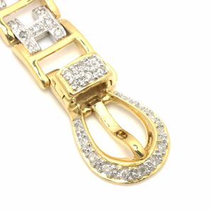 ダイヤ 1.08ct K18 YG WG ブレスレット 16.5cm イエロー ホワイトゴールド 750 Diamond Bracelet 90213474の画像5