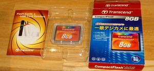 Transcend(トランセンド)　コンパクトフラッシュ　８GB　中古　フォーマット済