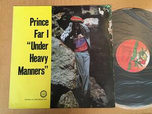 USオリジナル Prince Far I / Under Heavy Manners / Errol Thompson CultureのJoseph Hill参加