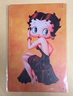 【 Betty Boop ベティ 】13 ☆ 昭和 ☆ ブリキ看板 ★レトロ☆アメリカン雑貨