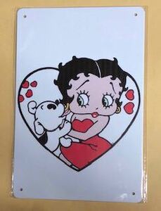 【 Betty Boop ベティ 】16 ☆ 昭和 ☆ ブリキ看板 ★レトロ☆アメリカン雑貨