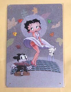 【 Betty Boop ベティ 】27 ☆ 昭和 ☆ ブリキ看板 ★レトロ☆アメリカン雑貨