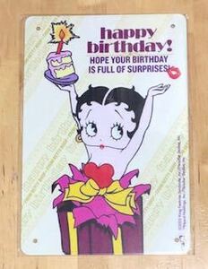 【 Betty Boop ベティ 】69 ☆ 昭和 ☆ ブリキ看板 ★レトロ☆アメリカン雑貨 ■