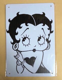 【 Betty Boop ベティ 】12 ☆ 昭和 ☆ ブリキ看板 ★レトロ☆アメリカン雑貨