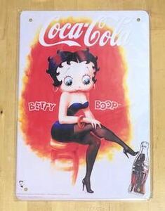 【 Betty Cola ベティ 】④ ☆ 昭和 ☆ ブリキ看板 ★レトロ☆アメリカン雑貨 ■