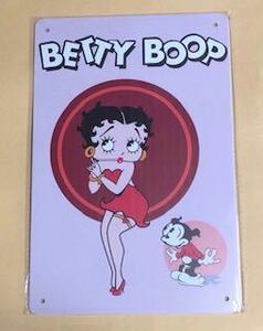 【 Betty Boop ベティ 】20 ☆ 昭和 ☆ ブリキ看板 ★レトロ☆アメリカン雑貨