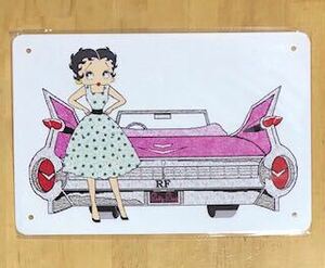 【 Betty Boop ベティ 】59 ☆ 昭和 ☆ ブリキ看板 ★レトロ☆アメリカン雑貨 ■