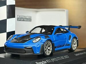 1/43 海外限定 ミニチャンプス ポルシェ 911 992 GT3RS Weissach Package 2023 シャークブルー/ゴールド 1:43 Minichamps Porsche