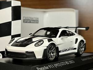 1/43 海外限定 ミニチャンプス ポルシェ 911 992 GT3RS Weissach Package 2023 ホワイト/シルバー 1:43 Minichamps Porsche