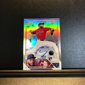 499枚限定 Xzavion Curry 2023 Topps Chrome Update #RA-XC Refractor Auto Rookie RC Guardians