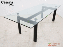 ◆展示品◆ Cassina カッシーナ 6 TABLE TUBE D’AVION LC6 ガラステーブル ダイニングテーブル 78万 *配送地域要相談*_画像1