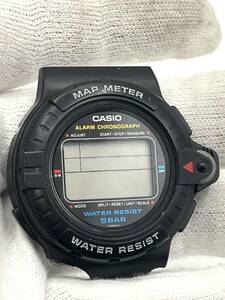 【電池切れ/本体のみ/パーツ割れ有り】CASIO カシオ MAP METER マップメーター クォーツ 腕時計 デジタル文字盤 ブラック メンズ MAP-100