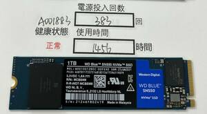 A001883 中古品 WD SSD 2280 NVME 1TB 1枚　動作確認済み 返品返金対応 納品書発行可(商品説明文ご確認下さい)