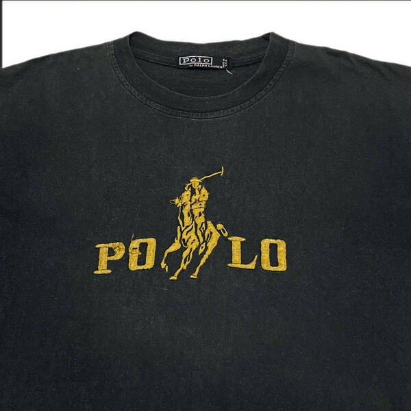 90's POLO by Ralph Lauren USA製ロゴ刺繍Tシャツ ポロラルフローレンヴィンテージTシャツRRL星条旗CLUB