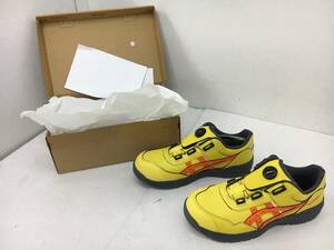 S062[08]80(作業用シューズ) 未使用 ASICS/アシックス ウィンジョブ CP306 イエロー WINJOB 27㎝ 12/8S出品