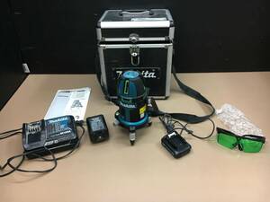 N104[10]16(光学測定器) 使用感多中古 Makita マキタ SK505GD 充電式屋内・屋外兼用墨出し器/グリーンレーザー/動作OK! 12/28K出品