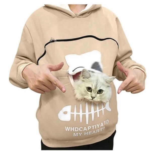 新品 カンガルーパーカー 猫 小型犬 ベージュ Mサイズ ゆったり 男女兼用 ペット キャリー スリング