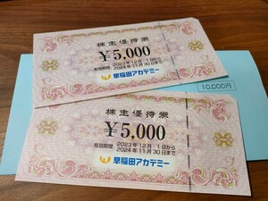 早稲田アカデミー 株主優待券　1万円　2024年11月30日まで