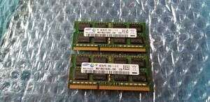 即決 SAMSUNG製 DDR3 4GB×2枚 合計8GB PC3-12800S PC3-8500S互換 PC3-10600S互換 SO-DIMM 送料120円～