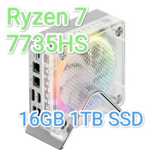 Skybarium T-bao ミニPC MN5X Ryzen 7 7735HS 16GB 1TB SSD ホワイト ゲーミング