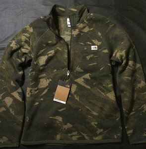 本物正規◆ノースフェイス◆厚手 ニット ハーフジップ フリース/GORDON LYONS■L■迷彩柄 CAMO■新品/アメリカ限定■C0X■SWEATER