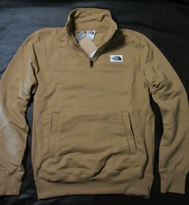 本物正規◆ノースフェイス◆ハーフジップ スウェット ジャケット HTG PATCH■M■UTILITY BROWN■新品■アメリカ限定/裏地起毛/731