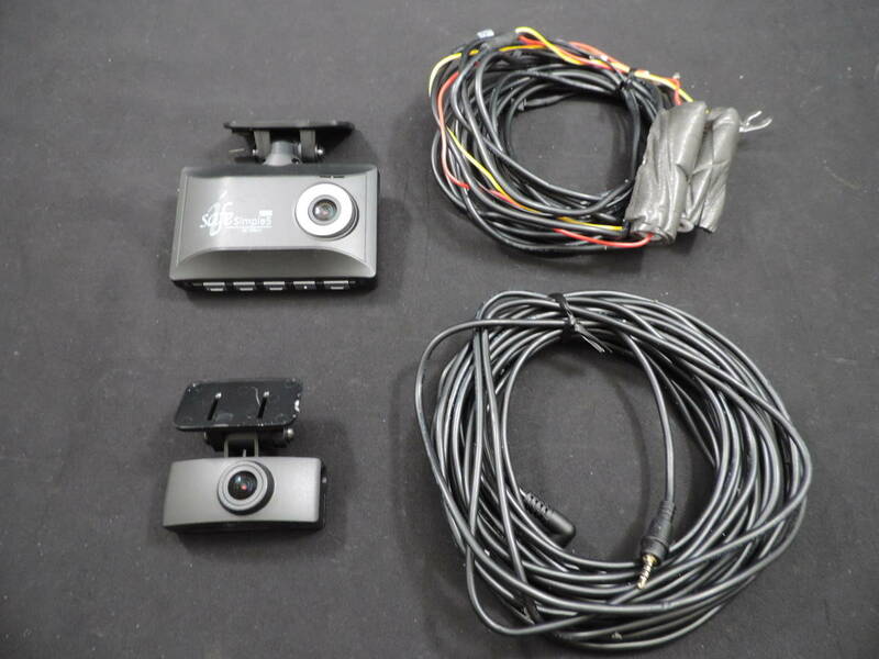 【中古品】S6 コムテック DC-DR652 前後録画 ドラレコ 駐車監視 200万画素 Full HD GPS搭載 リアカメラ ドライブレコーダー 後方録画
