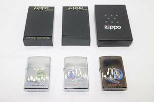 12014 未使用 ZIPPO ジッポー 3個 アメリカ海軍 U.S.S. フランク ケーブル/ボノム リシャール/レイク エリー 潜水母艦 強襲揚陸艦