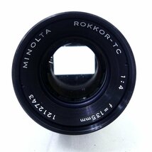 MINOLTA ミノルタ ROKKOR-TC 135mm F4 カメラレンズ USED /2312C_画像2