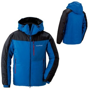 極美品 モンベル フラットアイアンパーカ Men's 1101509 登山　雪山　バックカントリー XLサイズ　収納袋