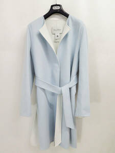 MaxMara CUCITO A MANO BABILA PURE WOOL DOUBLE FACE COAT 46 マックスマーラ クチートアマーノ ダブルフェイス ベルテッド ローブ コート