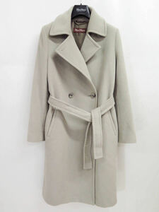 MaxMara STUDIO ANGORA SILK WOOL BELTED COAT 40 マックスマーラ ステュディオ アンゴラ シルク ウール チェスター ベルテッド コート