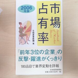 市場占有率　２００６年版 日経産業新聞／編