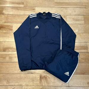 ★adidas/アディダス/ウィンドブレーカー セットアップ/上下セット/ウィンドブレーカー上下/ピステ/ロゴ/スポーツ/防寒着/メンズ/Lサイズ