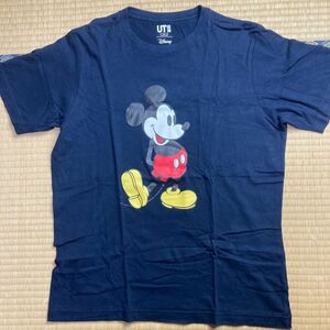 【ユニクロ】ディズニーミッキーマウス黒Tシャツ半袖Lサイズ