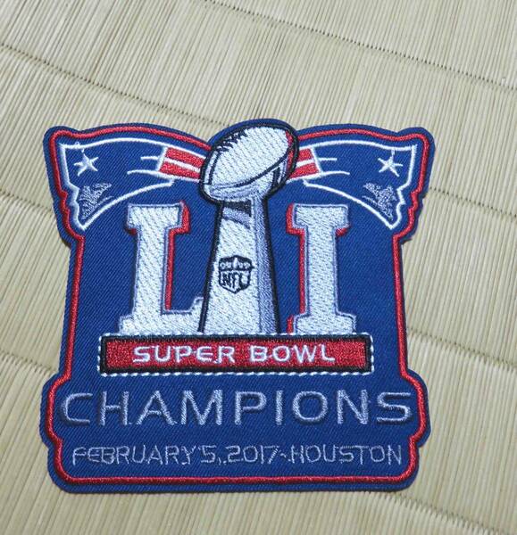 深海暗青　優勝2017◎新品NFL　スーパーボウル Super Bowlニューイングランド・ペイトリオッツNew England Patriots刺繍ワッペン◇アメフト