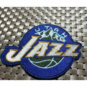 青深緑US山脈■新品NBA　ユタ・ジャズ　Utah Jazz刺繍ワッペン（パッチ）激渋◆バスケットボール◎アメリカ　USスポーツ◆◇洋服・衣服DIY