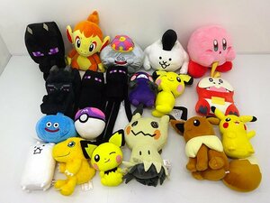 ★中古★ポケモン マイクラ にゃんこ大戦争 ドラクエ他 ぬいぐるみ まとめ売りセット (ピチュー/アグモン/エンダーマン他)★【TY713】