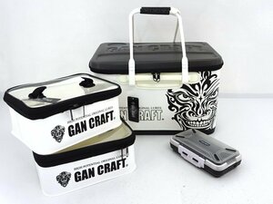 ★中古★GAN CRAFT オリジナルバッカン GB-42 Ver.2 ガンポーチ M2個 G-STOCK XLサイズ 計4点セット(ガンクラフト/ホワイト)★【FS089】