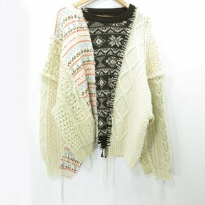 ★中古★DISCOVERED(ディスカバード) Nordic Collage Sweater ノルディックカレッジセーター NS21-KN★【AP104】