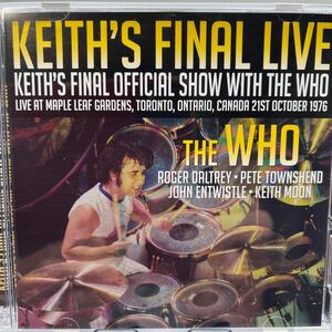 the who KEITH'S FINAL LIVE
