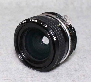 [eiA254]ニコン　レンズ 28mm f2.8 　nikon LENS Ai NIKKOR 大口径 広角レンズ　単焦点