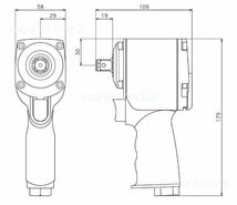 在庫有 GT-1600JP+6 ベッセル ショートインパクトとショートソケット6個組のセット 12.7mm インボイス対応 代引不可 全国送料無料 税込特価_画像4