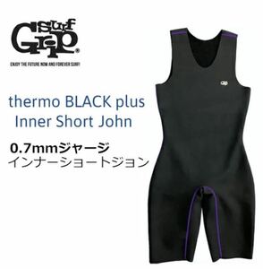 SURFGRIP サーフグリップ 防寒対策 インナー●thermo BLACK plus 0.7mmジャージ インナーショートジョン　サイズL